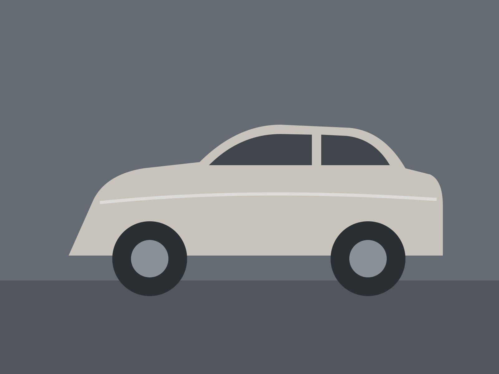 Placeholder drawing of the same car polished and clean